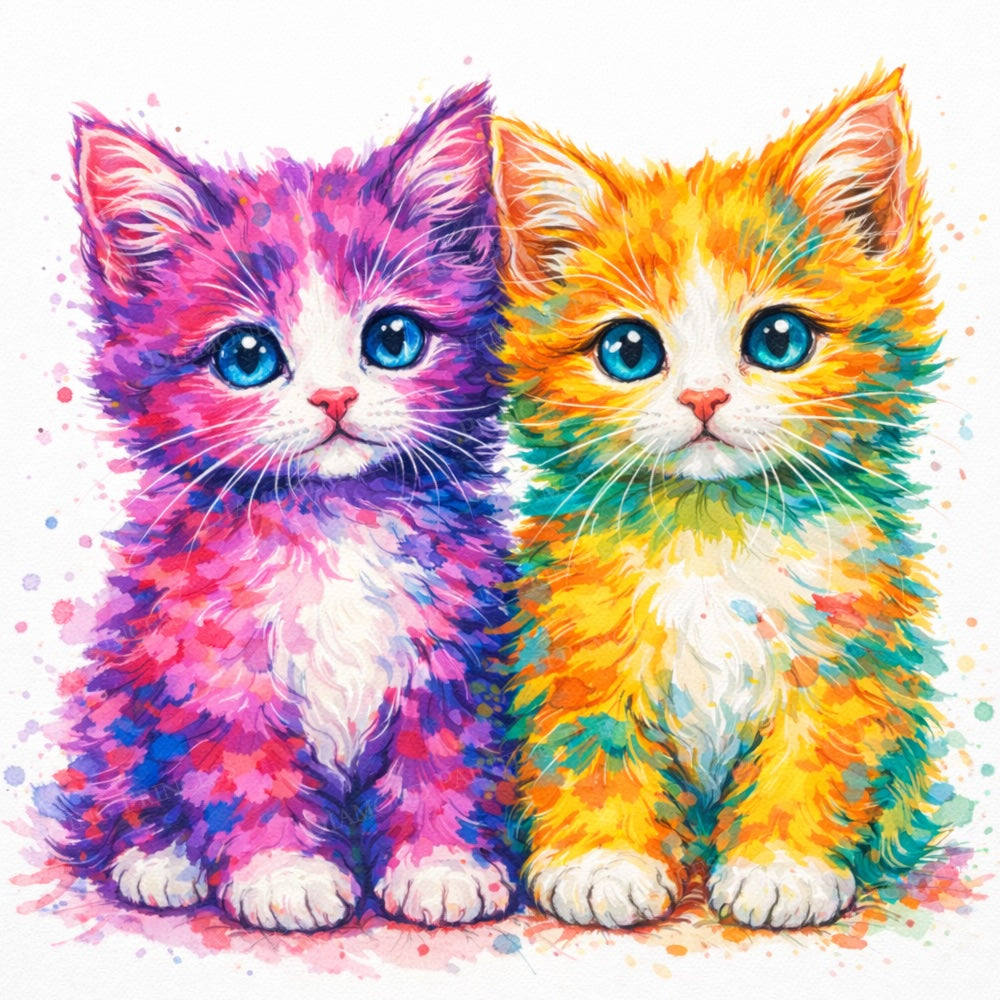 Colourful Kittens – Diamond Painting Princess