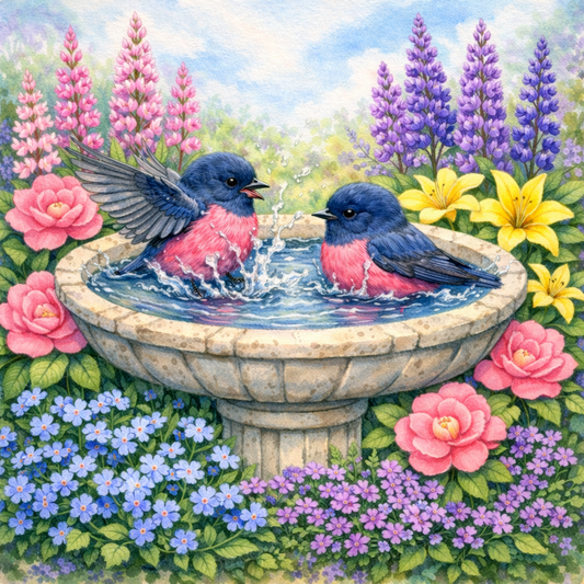 Robin Bird Bath
