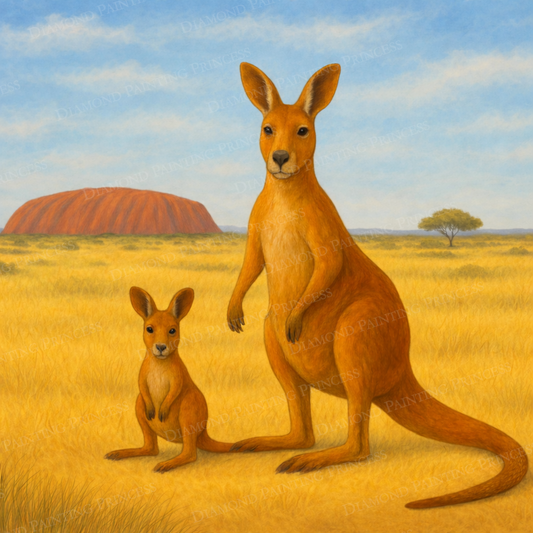 Outback Kangaroo Family