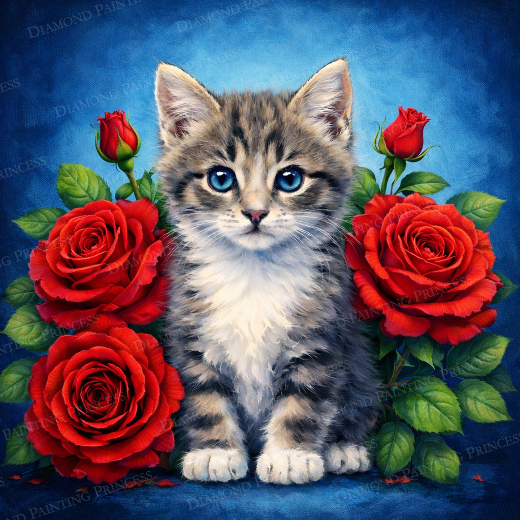 Kitten in the Roses