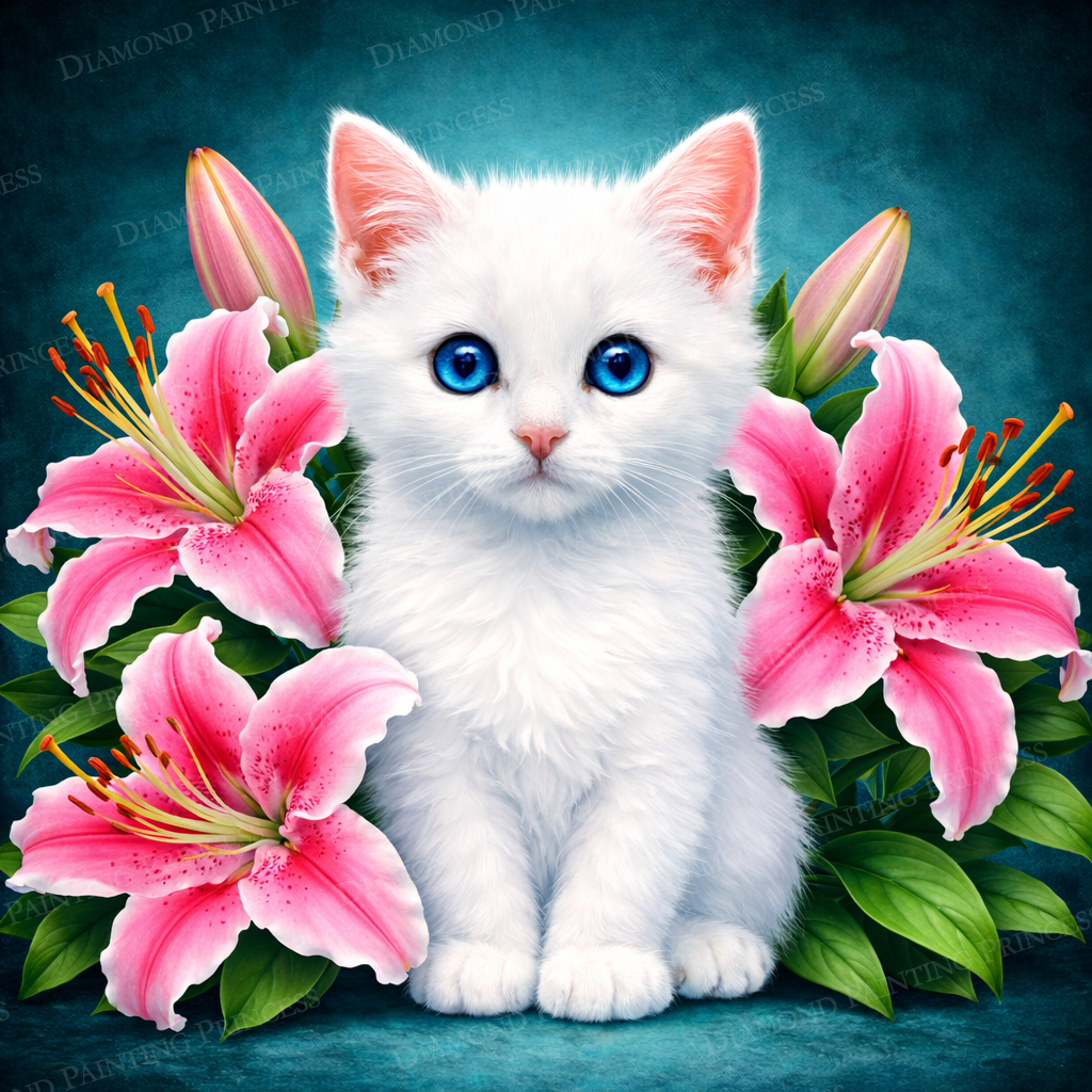 Kitten in the Lilies