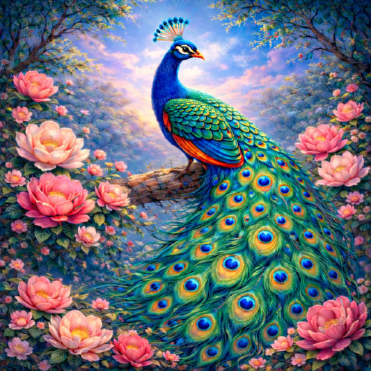 Peacock at Dusk