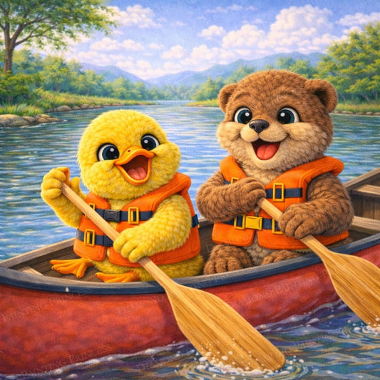 Cookie and Sky go Canoeing