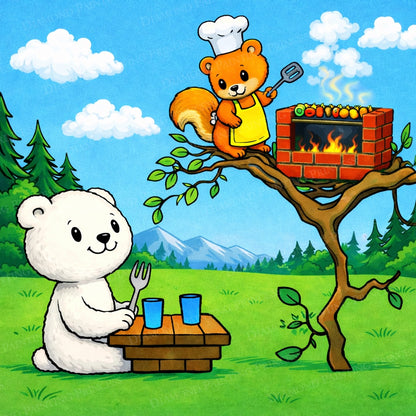 Ash and Ember have a BBQ