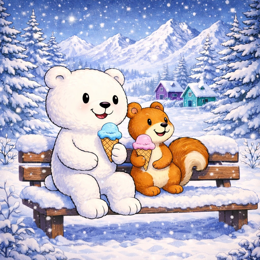 Ash and Ember at the Snow