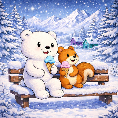 Ash and Ember at the Snow