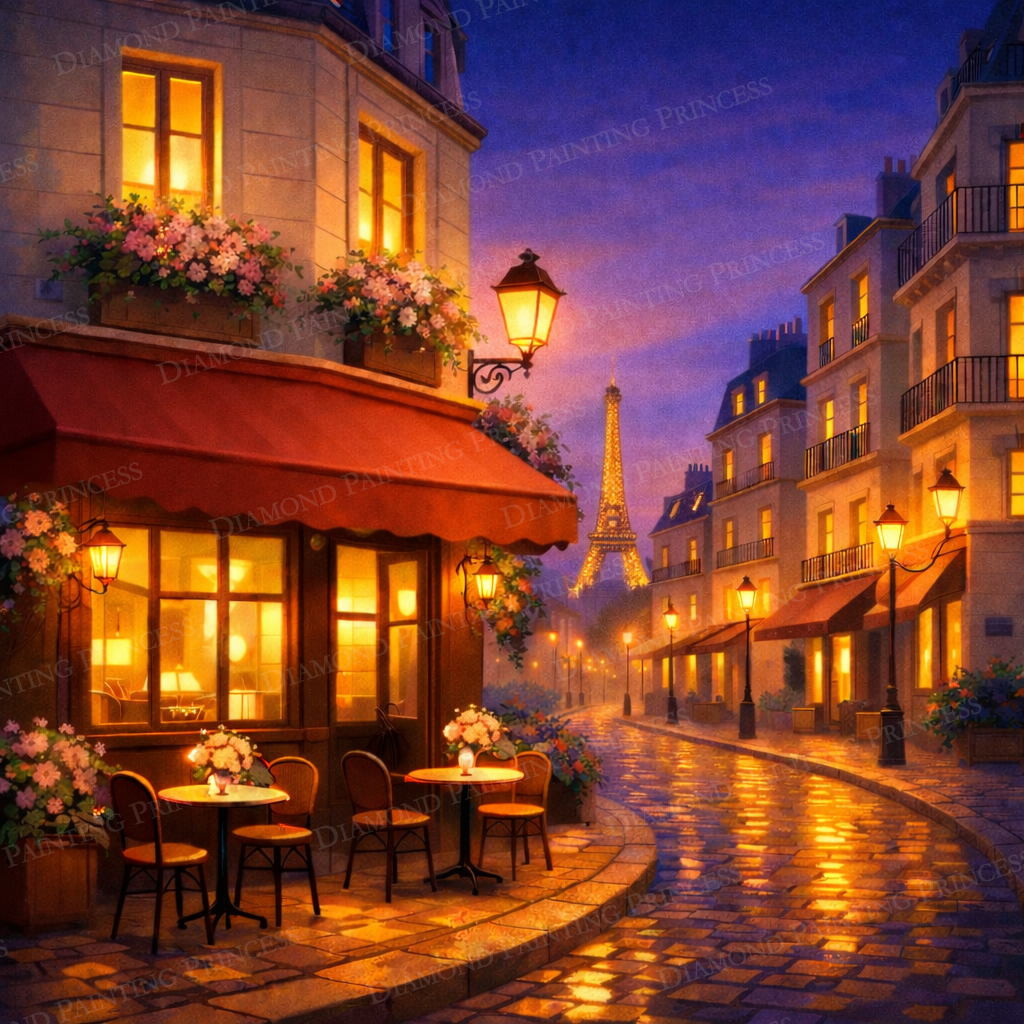 Paris Café at Night