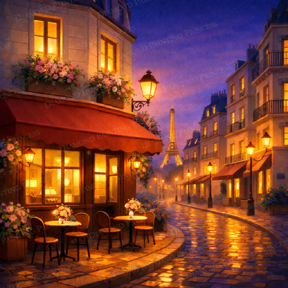 Paris Café at Night