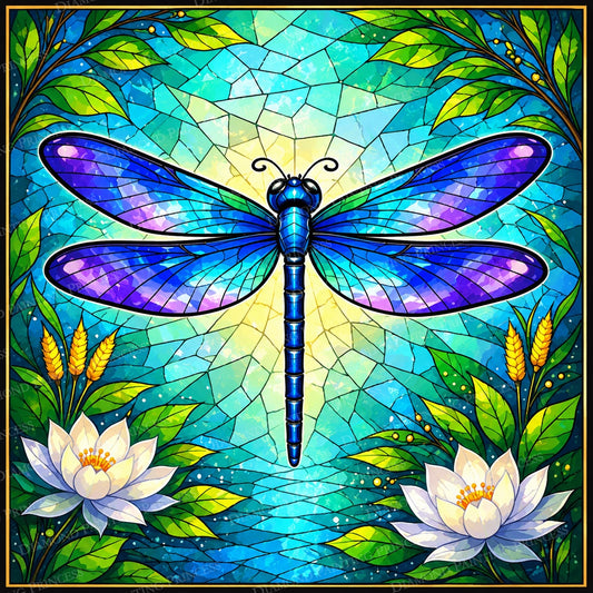 Stained Glass Dragonfly