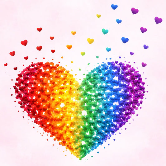 Rainbow Heart Burst
